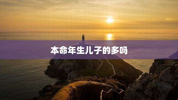 本命年生儿子的多吗