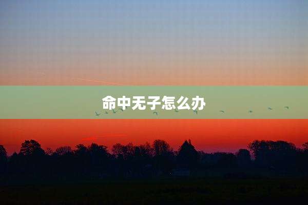 命中无子怎么办