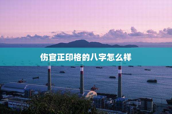 伤官正印格的八字怎么样