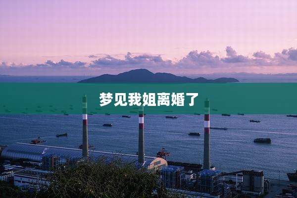 梦见我姐离婚了
