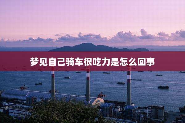 梦见自己骑车很吃力是怎么回事