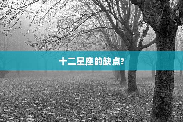 十二星座的缺点?