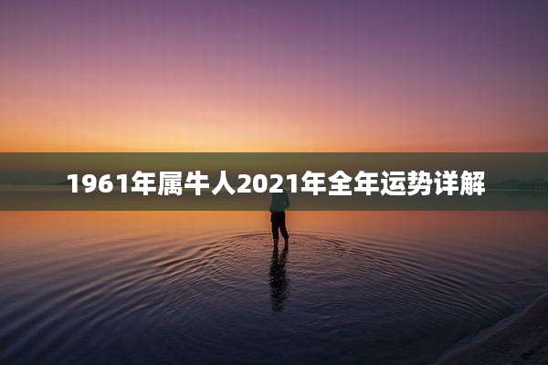 1961年属牛人2021年全年运势详解