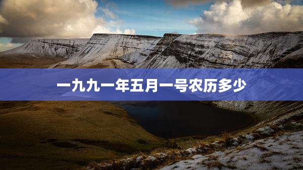 一九九一年五月一号农历多少