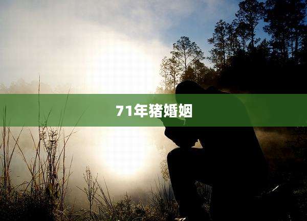 71年猪婚姻