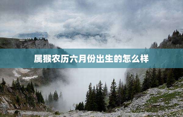 属猴农历六月份出生的怎么样
