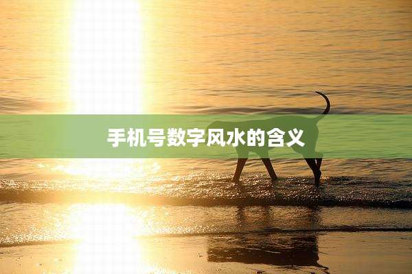 手机号数字风水的含义