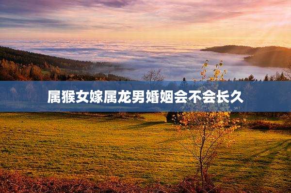 属猴女嫁属龙男婚姻会不会长久