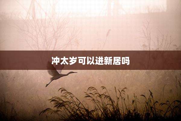 冲太岁可以进新居吗