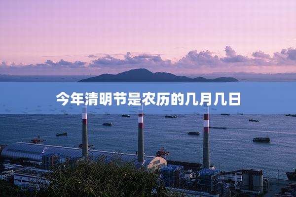 今年清明节是农历的几月几日
