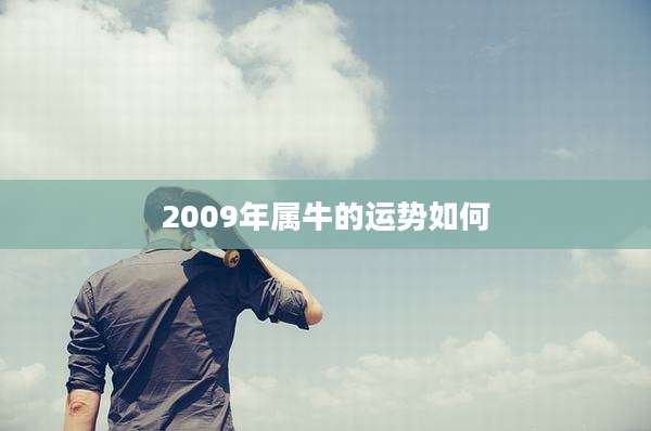 2009年属牛的运势如何
