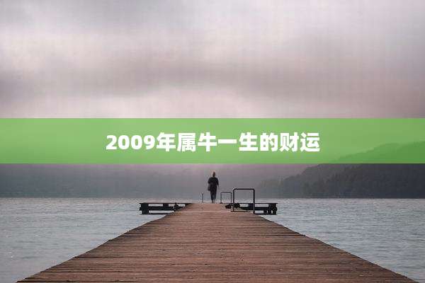 2009年属牛一生的财运