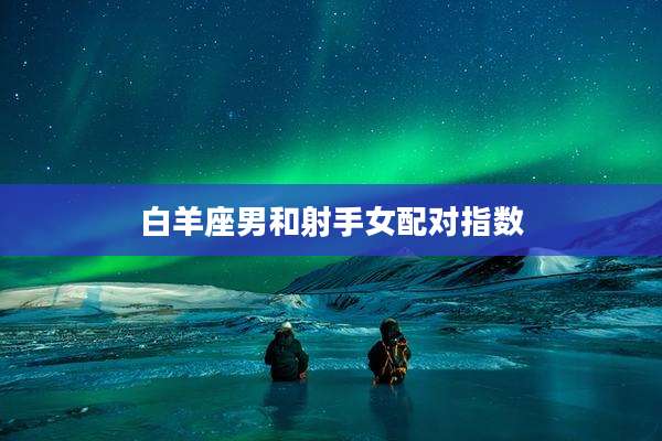 白羊座男和射手女配对指数