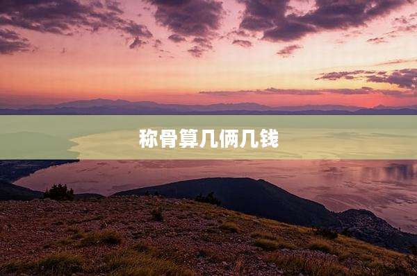 称骨算几俩几钱