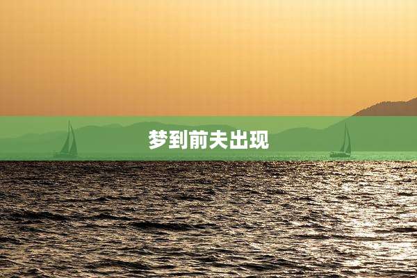 梦到前夫出现