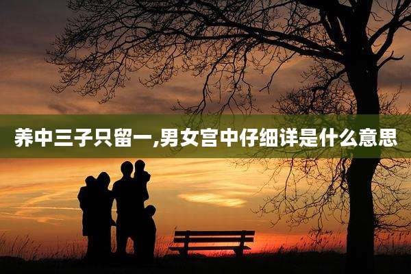 养中三子只留一,男女宫中仔细详是什么意思