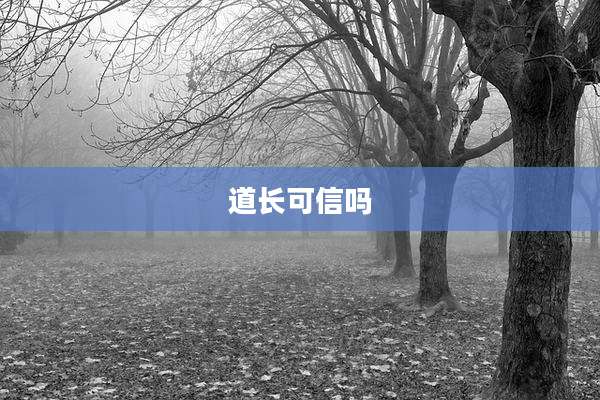 道长可信吗