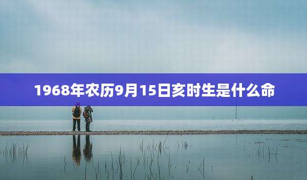 1968年农历9月15日亥时生是什么命