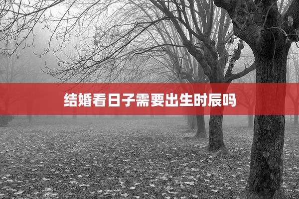 结婚看日子需要出生时辰吗