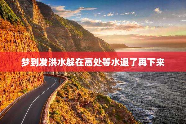 梦到发洪水躲在高处等水退了再下来