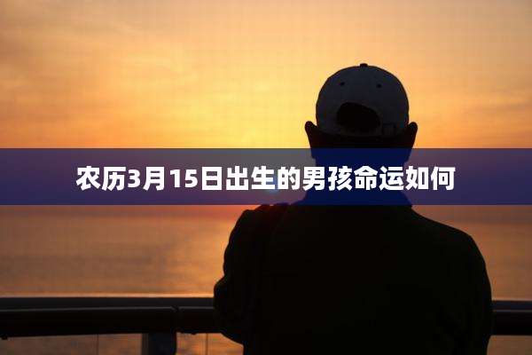 农历3月15日出生的男孩命运如何