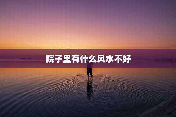 院子里有什么风水不好