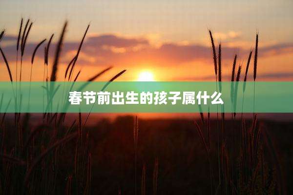 春节前出生的孩子属什么
