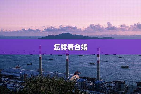 怎样看合婚