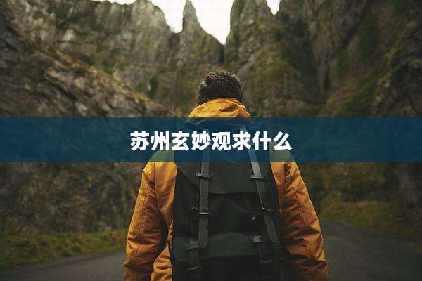 苏州玄妙观求什么