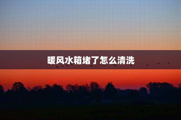 暖风水箱堵了怎么清洗
