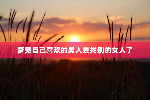 梦见自己喜欢的男人去找别的女人了