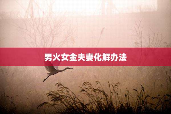男火女金夫妻化解办法