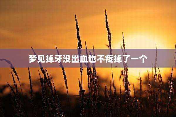 梦见掉牙没出血也不疼掉了一个