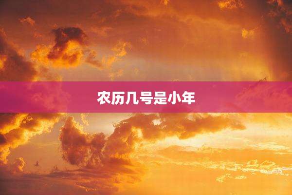 农历几号是小年