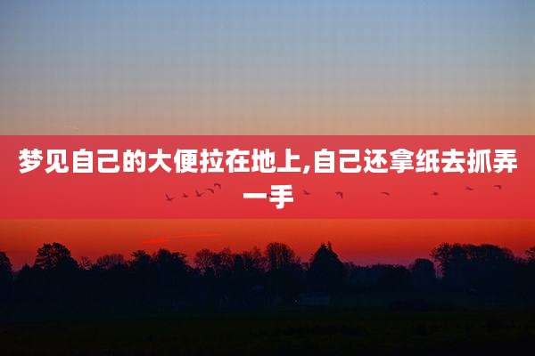 梦见自己的大便拉在地上,自己还拿纸去抓弄一手