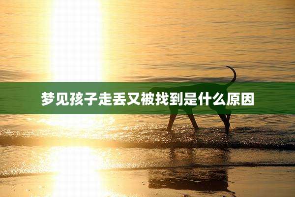 梦见孩子走丢又被找到是什么原因