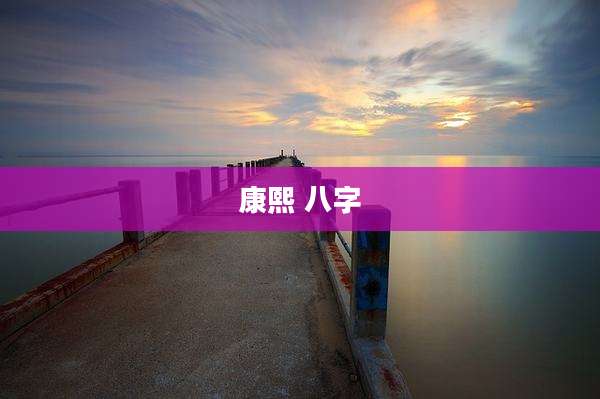 康熙 八字