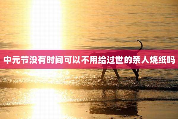 中元节没有时间可以不用给过世的亲人烧纸吗