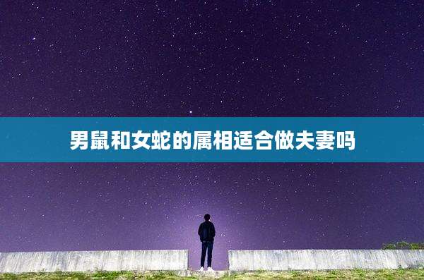 男鼠和女蛇的属相适合做夫妻吗