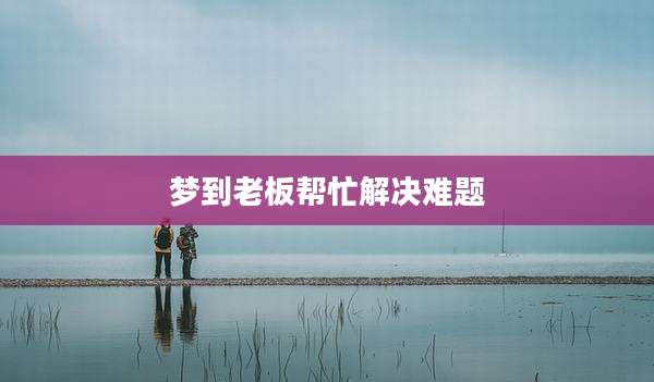 梦到老板帮忙解决难题
