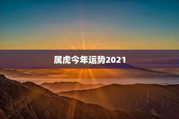 属虎今年运势2021