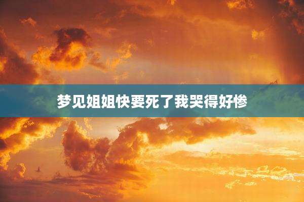 梦见姐姐快要死了我哭得好惨