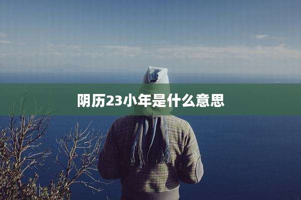阴历23小年是什么意思