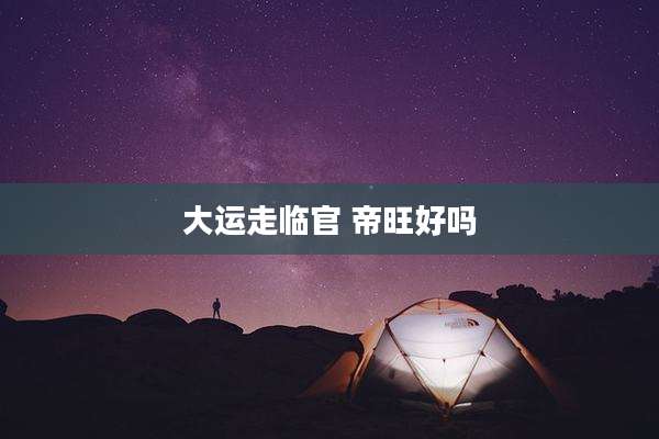 大运走临官 帝旺好吗