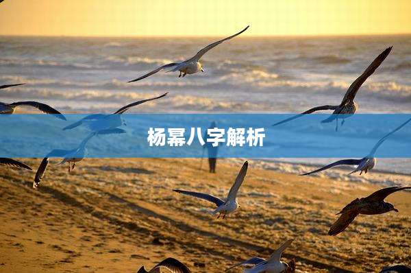 杨幂八字解析