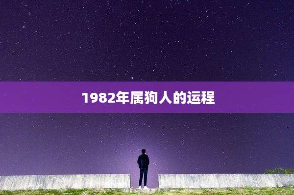 1982年属狗人的运程