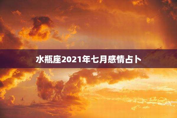 水瓶座2021年七月感情占卜