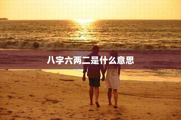 八字六两二是什么意思