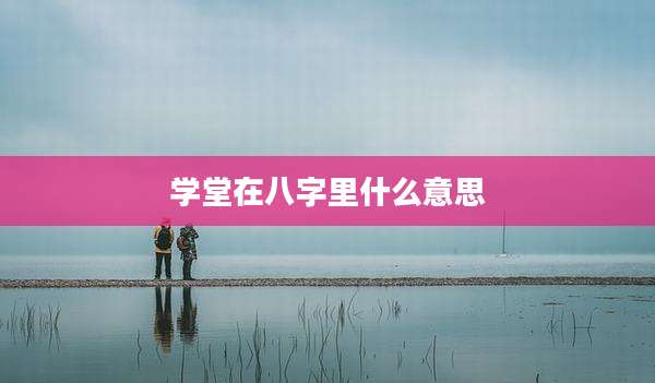 学堂在八字里什么意思