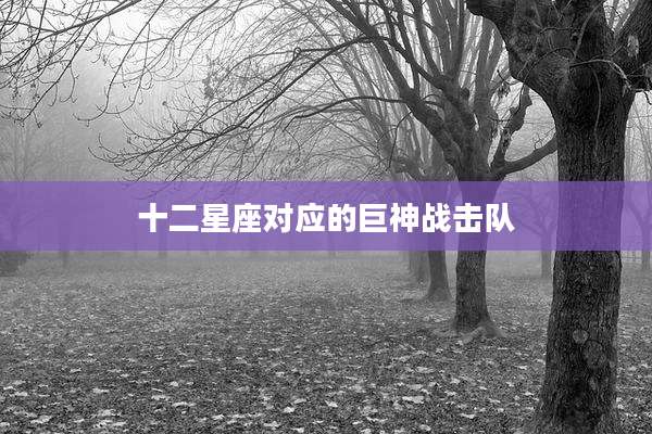 十二星座对应的巨神战击队